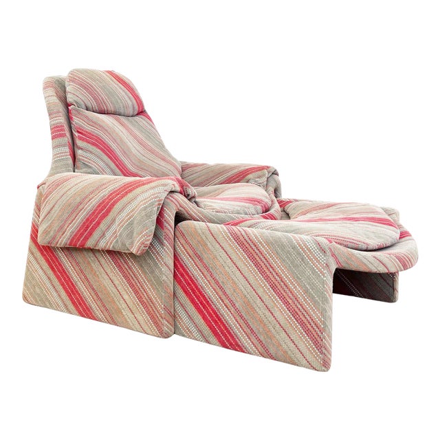 Saporiti Italia Vittorio Introini P60 Lounge Chair + P61 Ottoman by Proposals, Italy 1970 For Sale