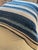 Pillow Made from Vintage Rustic African Blue Striped Textile For Sale In New York - Image 6 of 10