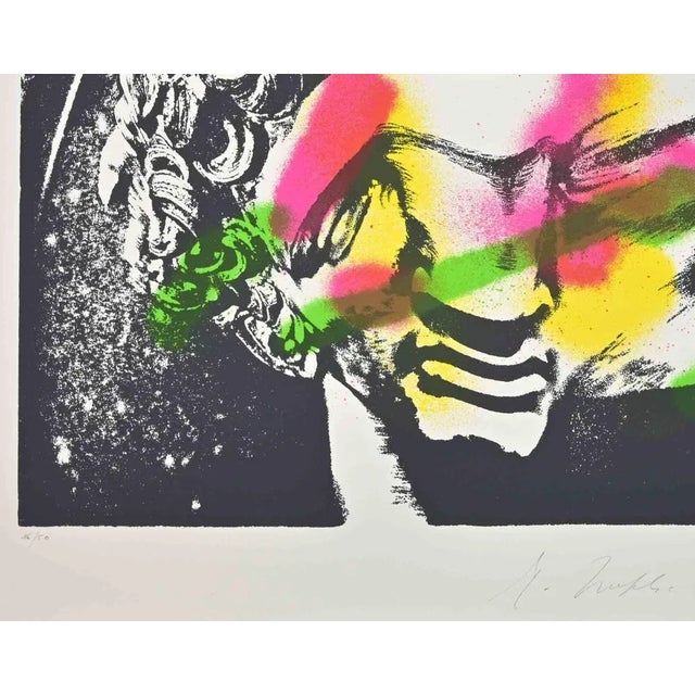 Screenprint, numbered and signed, by the Italian artist Mino Trafeli (Volterra, Italy 1922-2018). Part of a portfolio of...