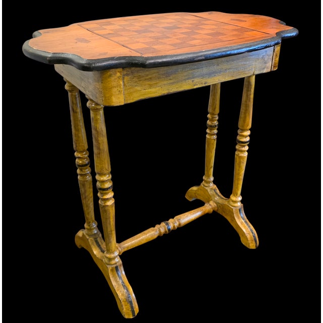 Antique Early 19th Century English Country Style Single-Drawer Chess or Games Table For Sale In Washington DC - Image 6 of 14