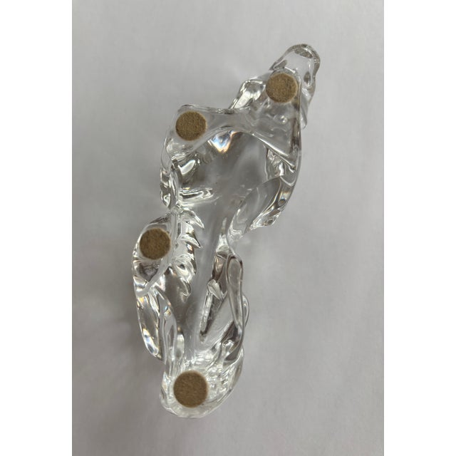 Mid-Century Modern Signed Baccarat France Crystal Reclining Panther For Sale - Image 3 of 4