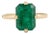 4.58 Carat Zambian Emerald Statement Solitaire Ring in 18k Yellow Gold Size 9 For Sale