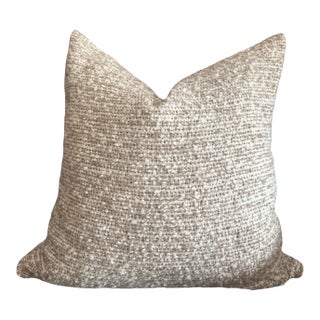 Belle Linen and Wool Blend Pillow With Down Insert For Sale