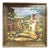 Monumental Tuscan Village Landscape Oil Painting in Carved Gilt Frame 70” X 60” For Sale