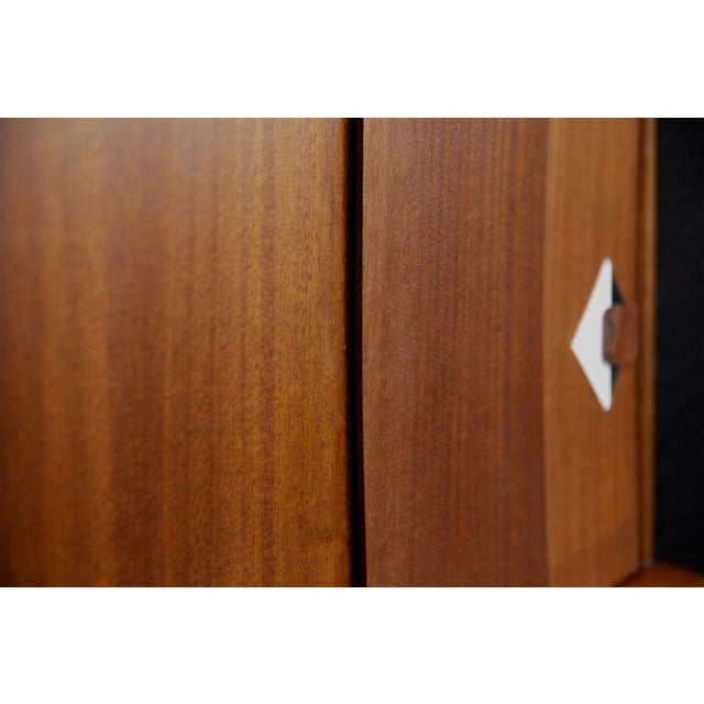 Mid-Century Danish Modern Teak Buffet with Hand-Painted Pattern, 1950s For Sale - Image 13 of 17