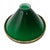 1920s Deco Banker/Poker Ceiling Light W/ 11" Brass Rim Green Glass Shade, 5 Available For Sale In Los Angeles - Image 6 of 13