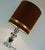 Large Table Lamp in Chrome Base and Brown Velvet Lampshade from Aro-Leuchten, 1970s For Sale - Image 10 of 12