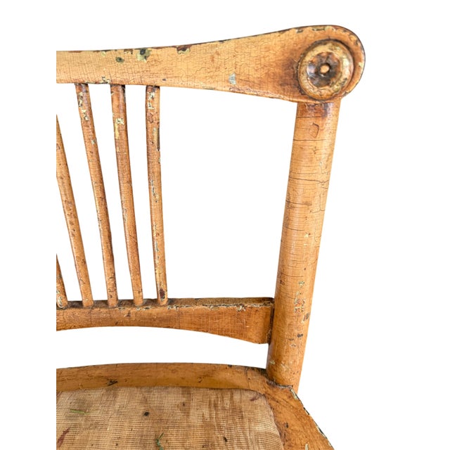 Wood Charming Antique Spindle-Back Chair With Exceptional Aged Patina For Sale - Image 7 of 15