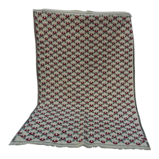 Vintage Turkish Kilim Rug 5'10" X 8' For Sale