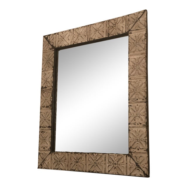 Modern Tin Ceiling Tile Mirror Chairish