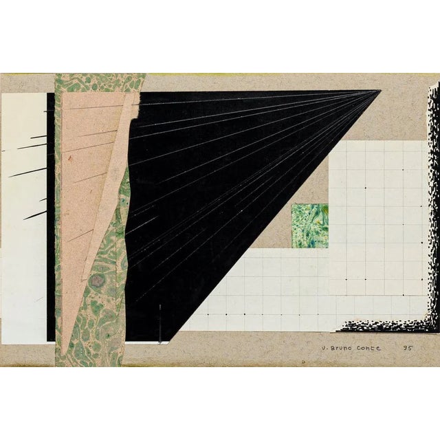 Composition - Original Mixed Media by B. Conte - 1995 1995 For Sale - Image 3 of 3