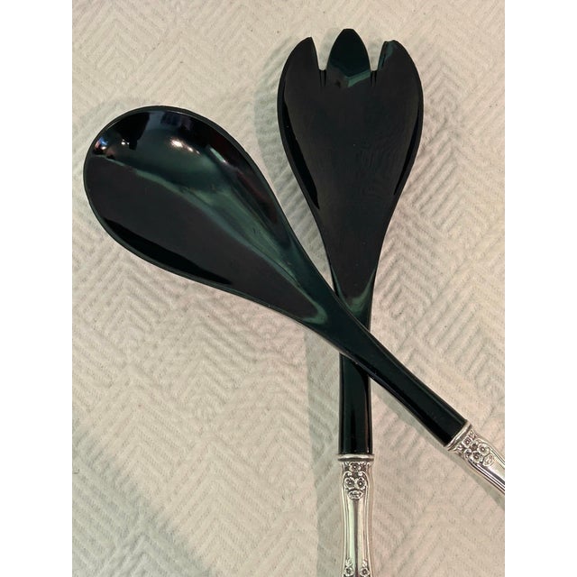 Vintage Gorham Sterling Silver “Buttercup” Hostess Salad Serving Set - Fork and Spoon For Sale In New Orleans - Image 6 of 8