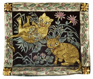 Kittens Silk Velvet Pillow Cover
