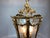 1970 France Louis XVI Gold Bronze Glass Lantern Chandelier Light For Sale - Image 10 of 18