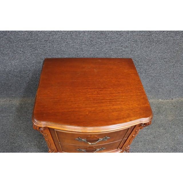 Mid 20th Century Mahogany Claw and Ball Two Drawer Nightstand For Sale - Image 5 of 12