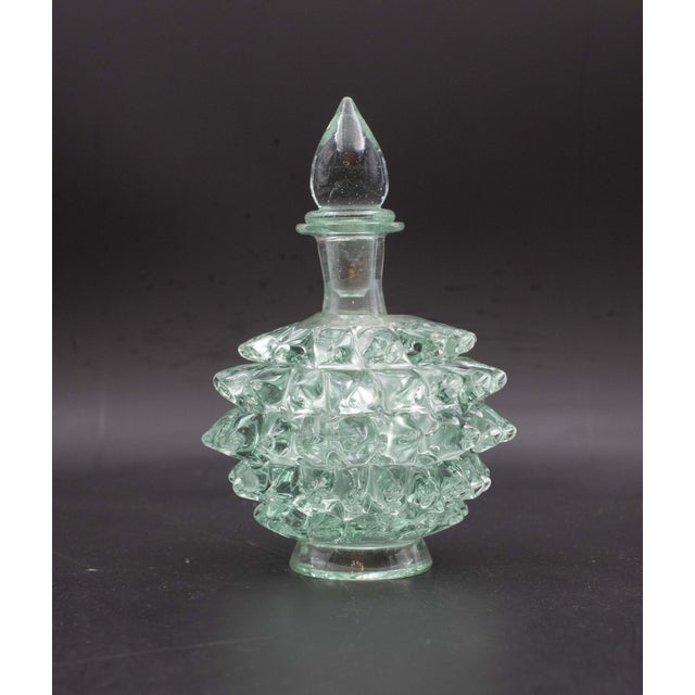 Art Deco 1940s Green Ercole Barovier Rostrato Murano Style Glass Vase for Barovier & Toso For Sale - Image 3 of 10