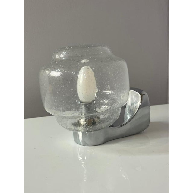 Wall Lamp with Glass Insert and Chrome Finish from Novus For Sale - Image 11 of 11
