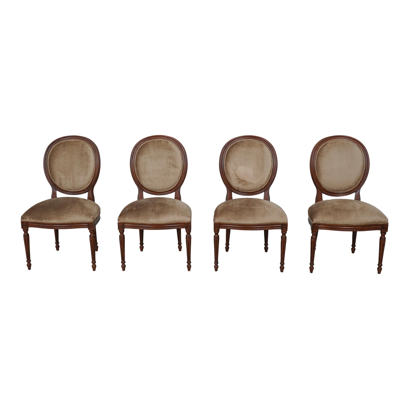Set of 4 Ethan Allen Medallion Back French Dining Chairs Chairish