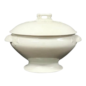 White Ironstone Soup Tureen With Lid
