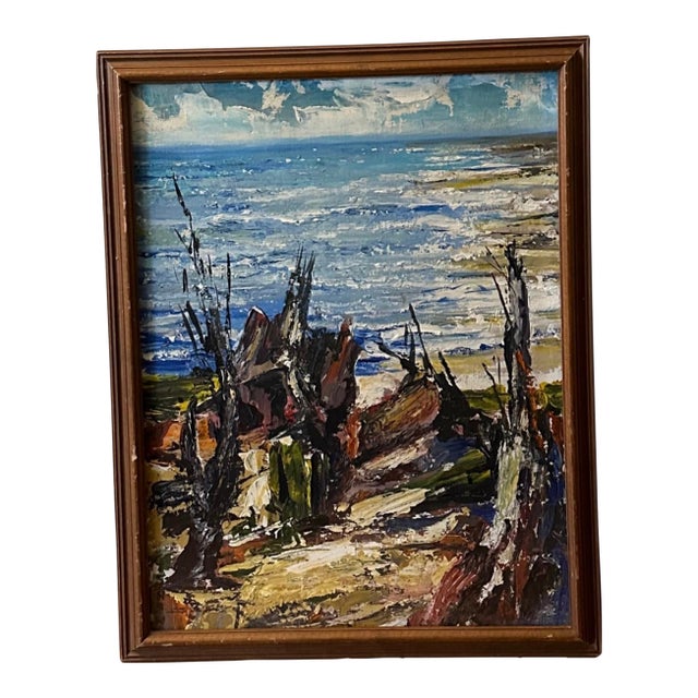 Mid 20th Century Seascape Signed Shaw, Oil Painting, Framed For Sale