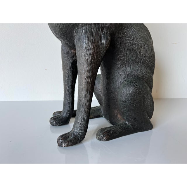 Vintage Egyptian Bronze Cat Sculpture Chairish