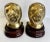 Here is an amazing set of matching lion bookends made of brass and rosewood. The lions are shown with their teeth bared! I...