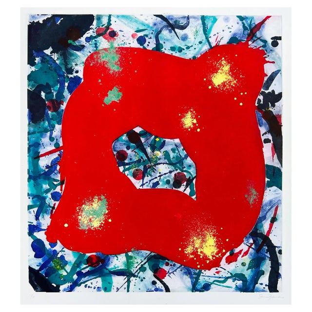 Sam Francis, Untitled, Original Etching, 1989 For Sale