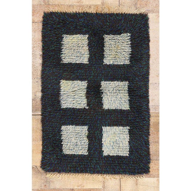 Vintage Swedish Rya Rug, 01'11 X 03'00 For Sale - Image 10 of 10