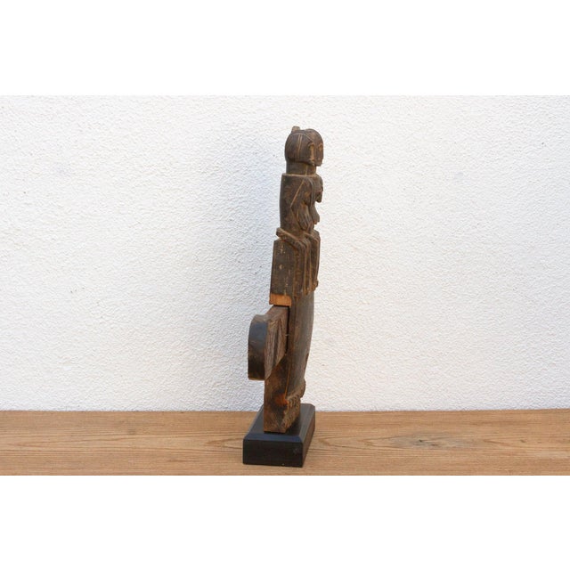 Brown Antique African Bamana Three Guardian Door Lock For Sale - Image 8 of 8