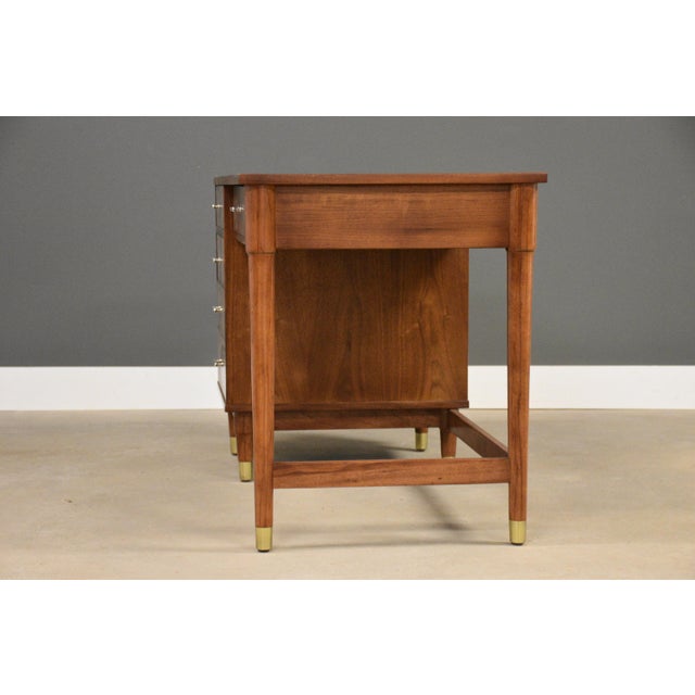 Mid-Century Modern 1960s Refinished Walnut Mid Century Desk by Drexel Biscayne For Sale - Image 3 of 11