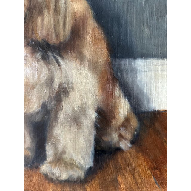 Traditional Oil Portrait of a Spaniel in Gilt Frame - 20th Century For Sale - Image 3 of 6