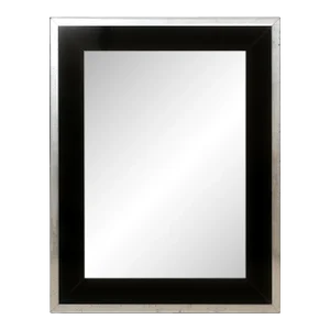 Sleek Black Artisan Mirror