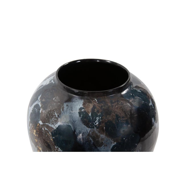 Kenneth Ludwig Chicago Oceanique Iron Torpedo Vase- Small For Sale - Image 4 of 9