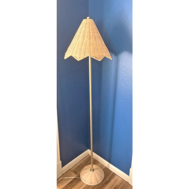 Lillian August Rattan Parasol Floor Lamp Chairish