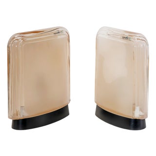 Vintage Murano Glass Table Lamps from Murano Due, 1980s, Set of 2 For Sale