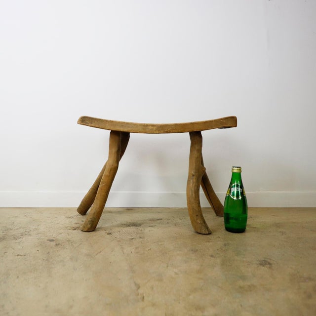 1960s Petite Stool Made in Solid Wood For Sale - Image 4 of 4