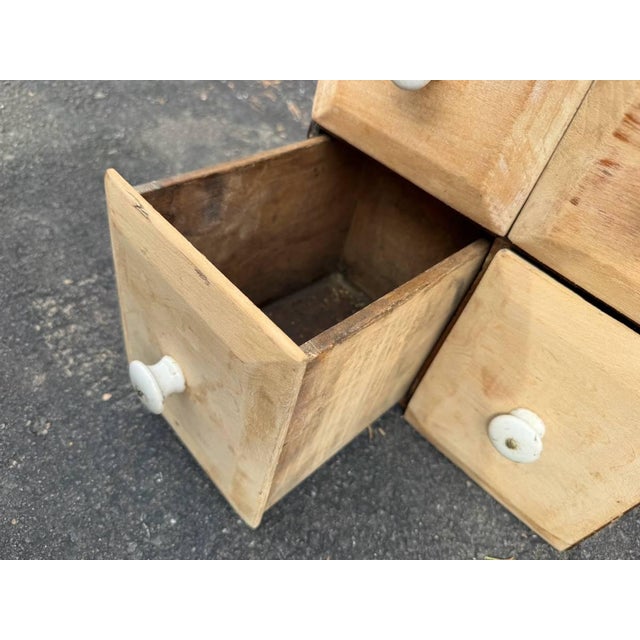 Antique Pine Apothecary Cabinet or Spice Chest of Drawer For Sale - Image 10 of 16