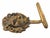 Vintage French Solid Brass Lion’s Head Towel Hook For Sale - Image 4 of 6
