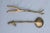 Mid-Century Modern Vintage Botanical Brass Branch Fork and Spoon Serving Set For Sale - Image 3 of 7
