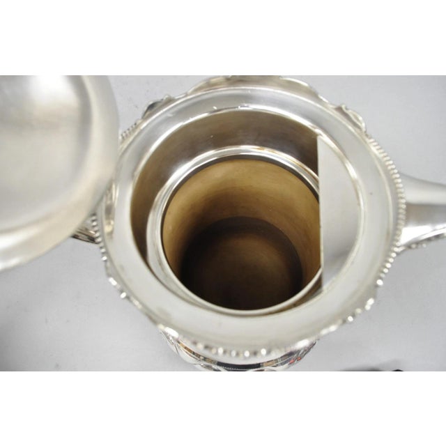 Antique Derby Silver English Victorian Silver Plated Large Warm Water Pitcher For Sale - Image 16 of 18