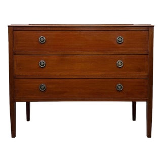 Antique English Inlaid Mahogany Chest of Drawers For Sale