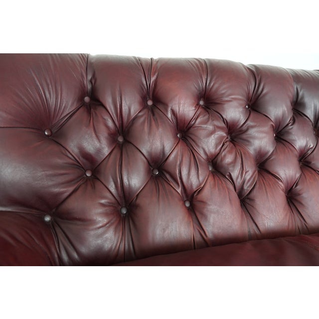Restoration Hardware Churchill Leather Sofa For Sale - Image 9 of 14