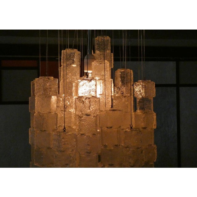Ice Cubic Chandelier in Murano Glass by Zeroquattro Milan Studio for Fontana Arte, Italy, 1970s For Sale - Image 6 of 18