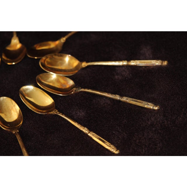 Gold-Plated Coffee Spoons, France, Set of 11 For Sale - Image 13 of 18