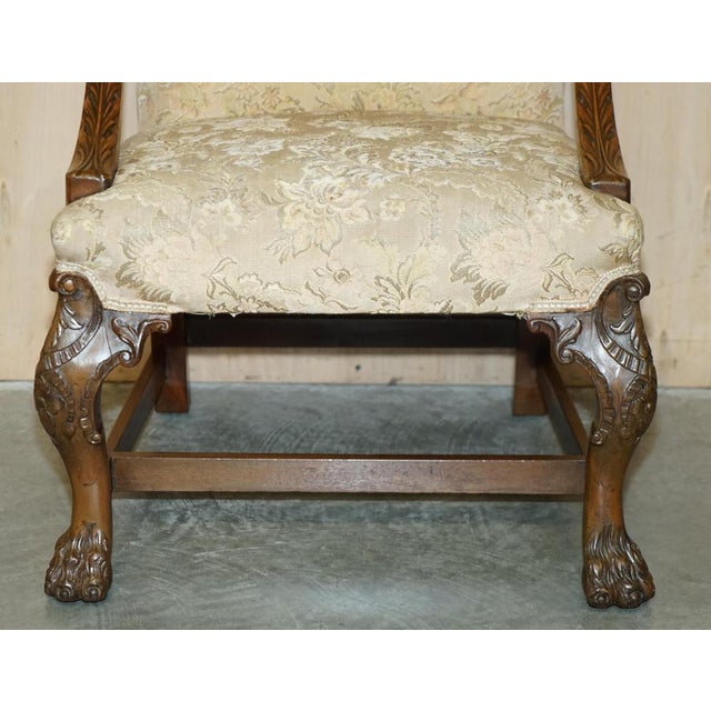 Gold Irish George III Carved Gainsborough Armchair, 1880s For Sale - Image 8 of 18