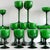 Italian 1960s Carlo Moretti Italian Green Cased Glasses- Set of 36 For Sale - Image 3 of 15