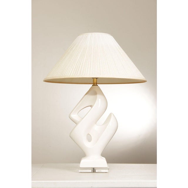 Textile Royal Haeger Lamp Co. Post Modern Pair of Sculptural Table Lamps For Sale - Image 7 of 12