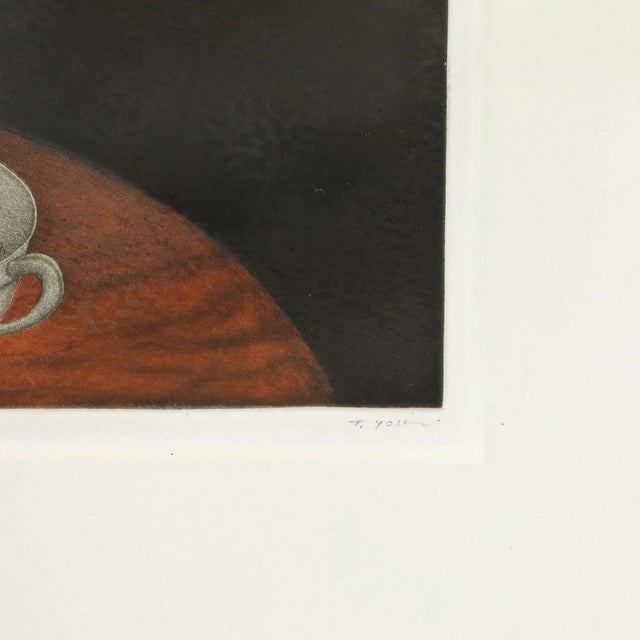 Mid-Century Modernist Mezzotint Still Life by Tomoe Yokoi For Sale In New York - Image 6 of 9