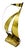 This beautifully preserved, vintage 1970s mid-century modern brutalist tabletop sculpture features a polished brass yacht...