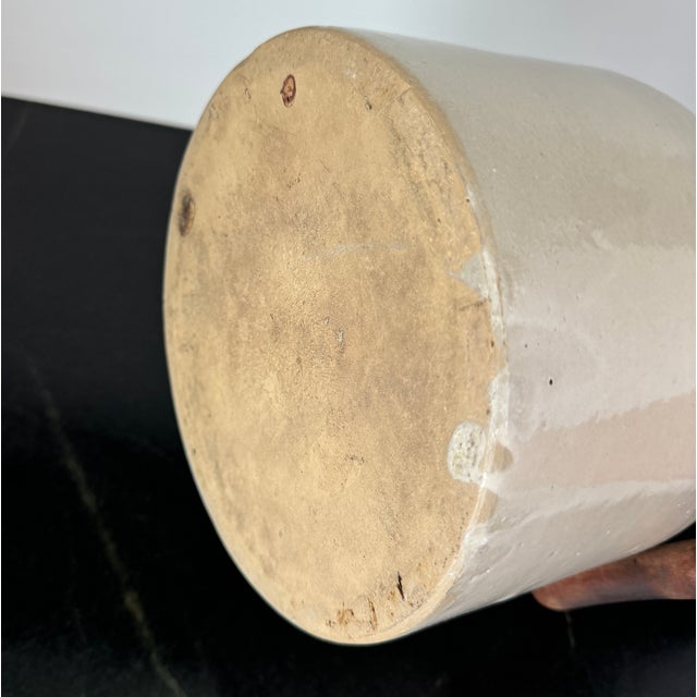 Late 19th Century Antique Stoneware Vessel With Handle For Sale - Image 5 of 7